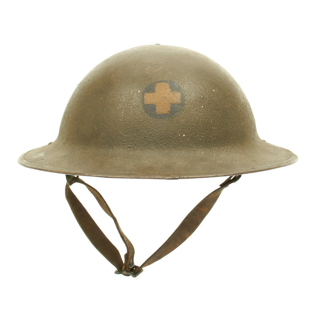 Original U.S. WWI 33rd Infantry Division M1917 Doughboy Helmet Original Items