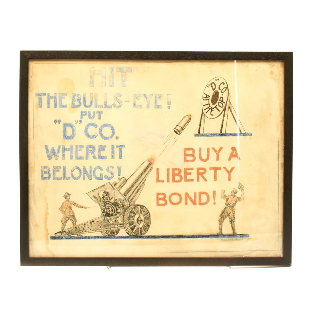 Original U.S. WWI 1917 Liberty Bond Poster by Frank Lloyd Wright Engineer Mendel Glickman Original Items
