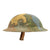Original U.S. WWI A.E.F. 503rd Engineer Battalion M1917 Helmet with Camouflage Textured Paint Original Items