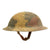Original U.S. WWI A.E.F. 503rd Engineer Battalion M1917 Helmet with Camouflage Textured Paint Original Items