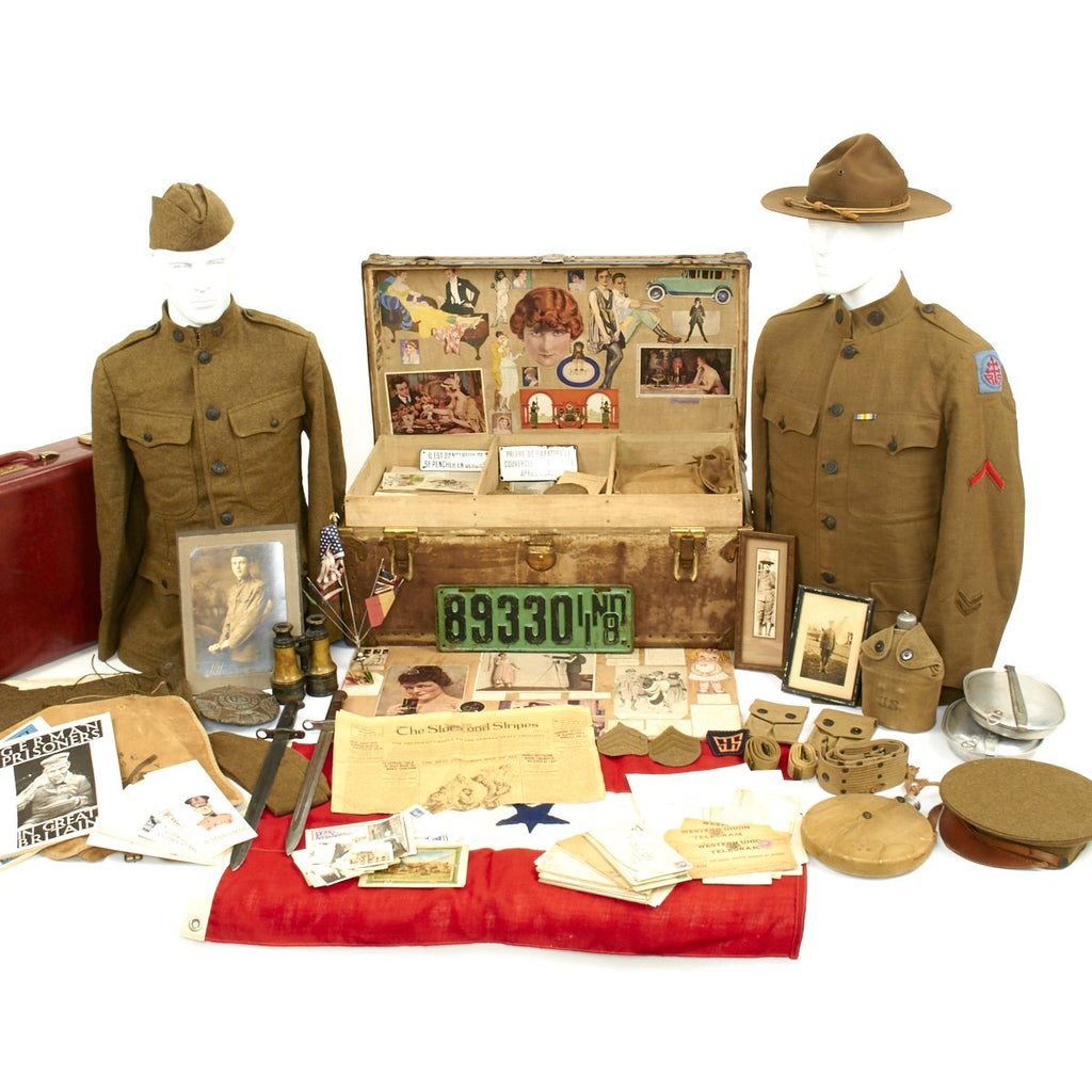 Original U.S. WWI Named Medical Department Trunk Grouping Original Items