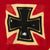 Original German WWII Small Battle Flag 50cm x 85cm with Wartime Markings Original Items