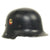 Original German WWII M1934 Fire Police Helmet with Double Decals - Feuerwehr Helmet Original Items