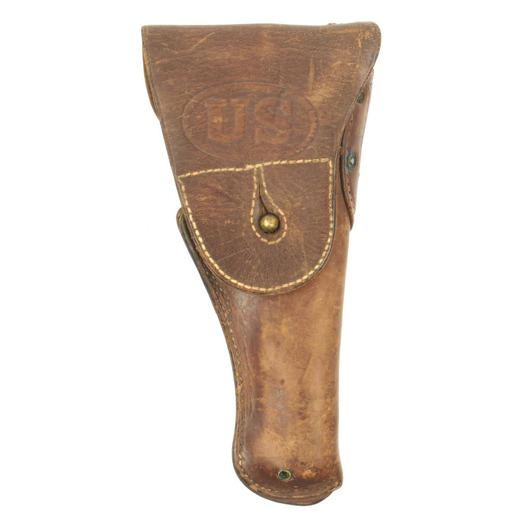 Original U.S. WWI M1916 .45 Colt 1911 Leather Holster by Warren Leather Goods Co. - Dated 1918 Original Items