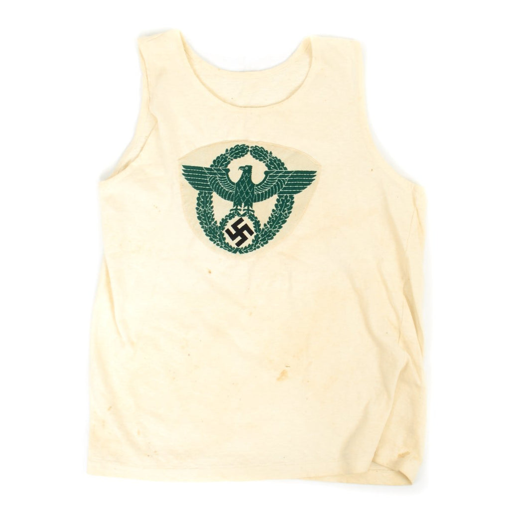 Original German WWII Polizei M35 Sports Shirt - Dated 1940 Original Items