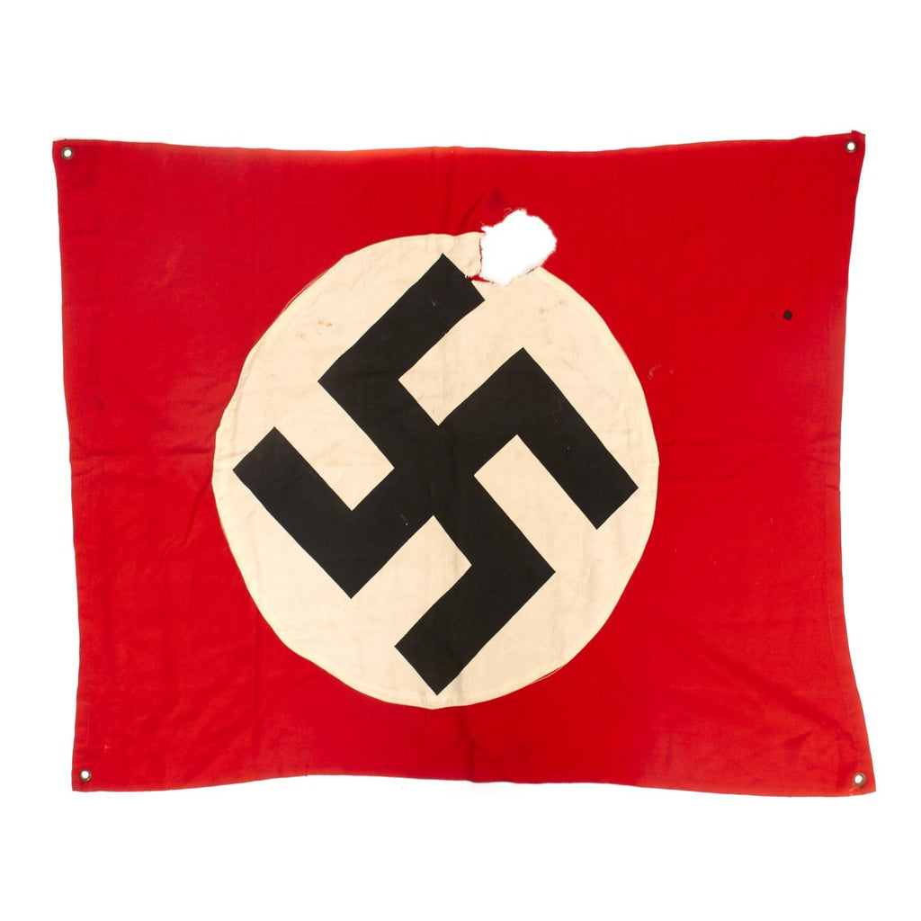 Original German WWII Tank Identification Flag - Battle Damaged Original Items