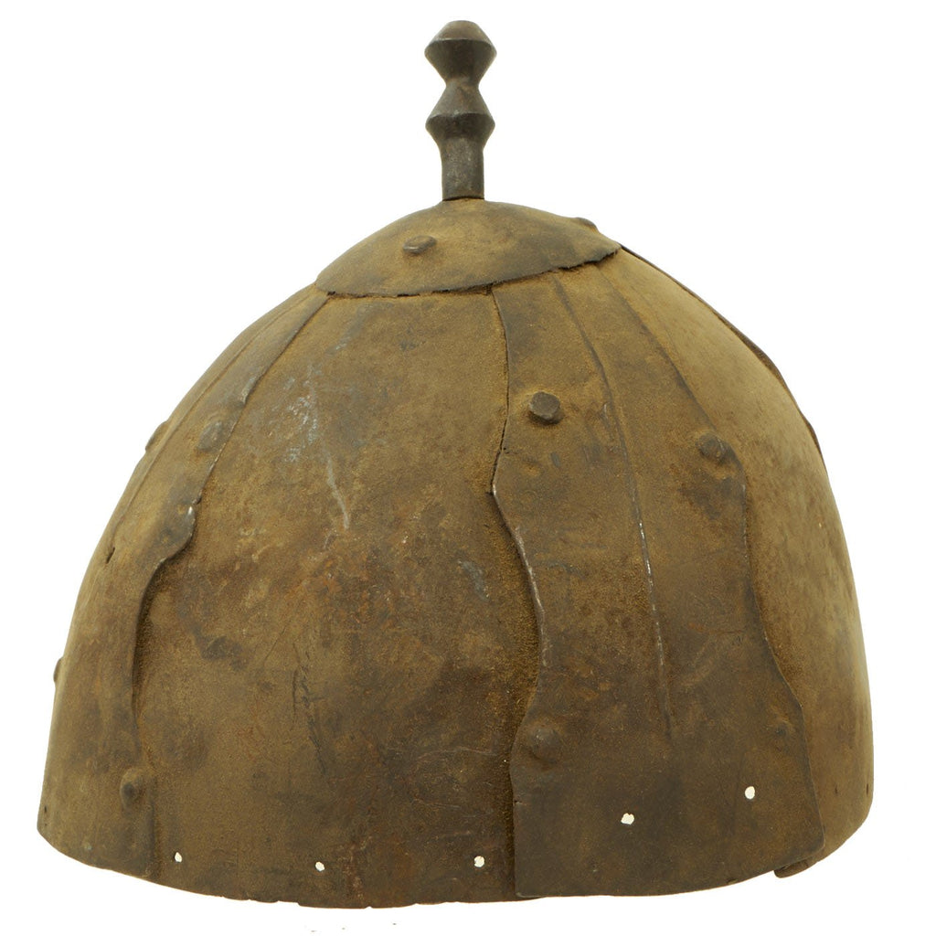 Original 17th Century Tibetan Iron Plate War Helmet - Circa 1650 Original Items