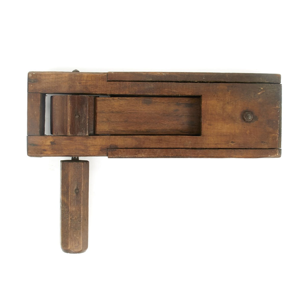 Original British WWII Wood Air Raid Alarm / Gas Rattle - Maker marked and dated 1941 Original Items