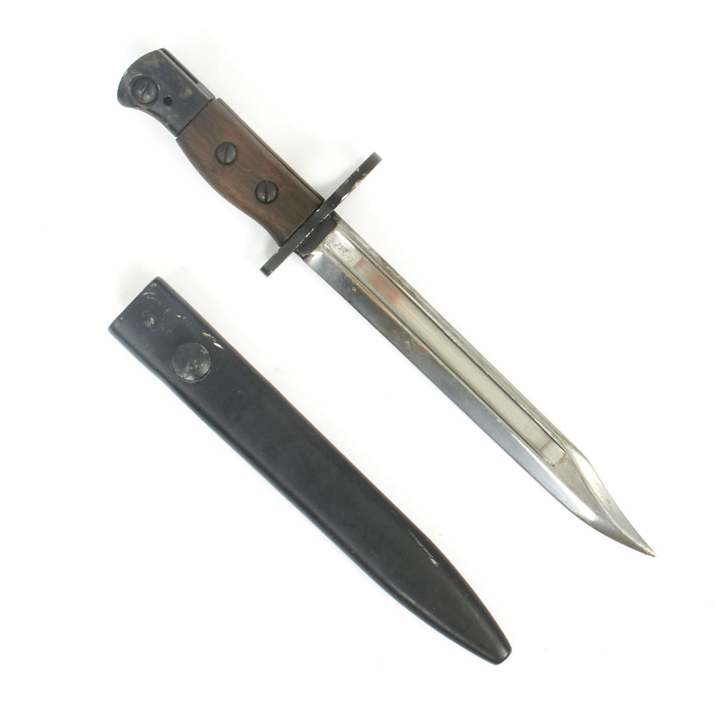 Original British Enfield No.5 Jungle Carbine MkII Bayonet with Scabbard by Poole - Dated 1947 Original Items