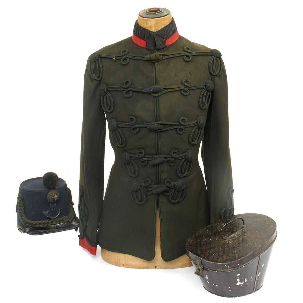 Original British Pre-WWI Shako and Tunic Set from the King's Royal Rifle Regiment c.1905 Original Items