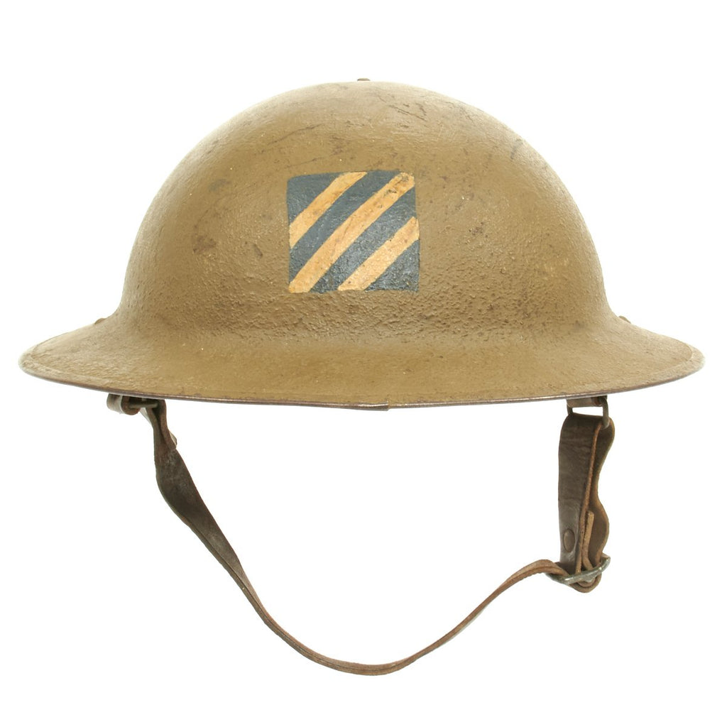 Original U.S. WWI M1917 Helmet of the 3rd Infantry Division with 