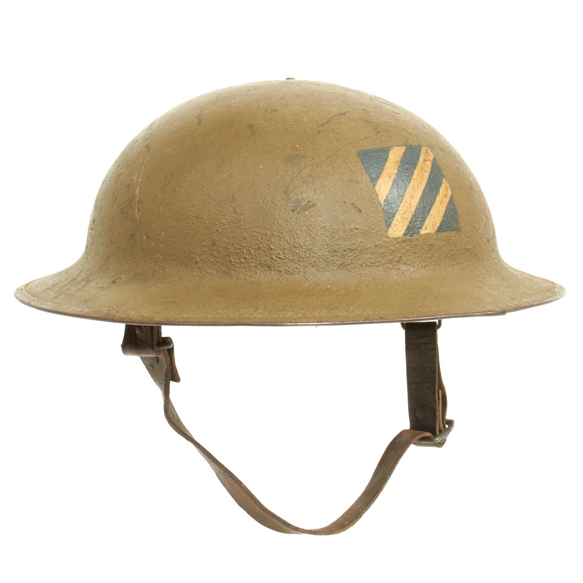 Original U.S. WWI M1917 Helmet of the 3rd Infantry Division with 