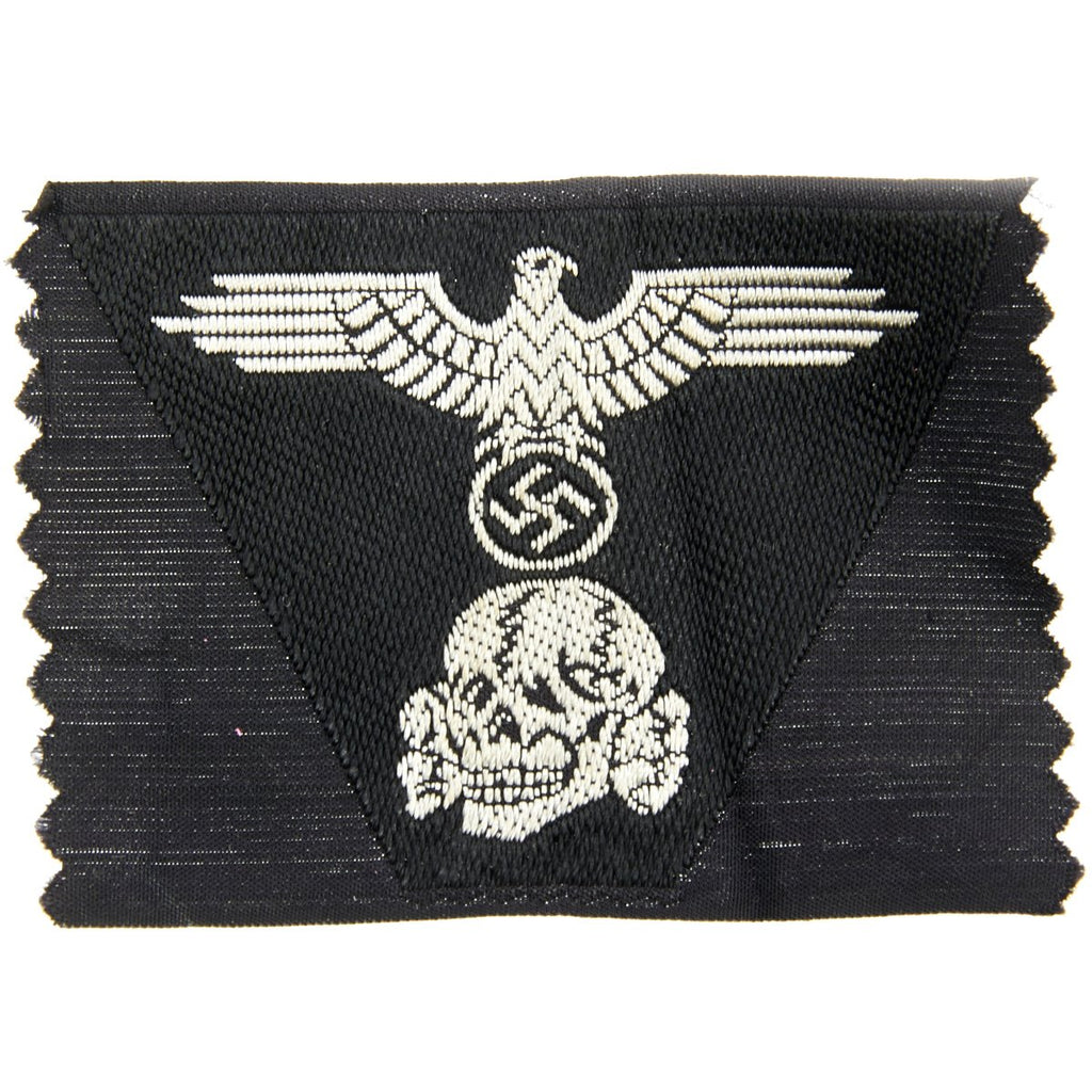 Original German WWII SS Panzer M43 Cap Trapezoid Eagle Insignia - Mützen Abzeichen Original Items