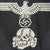 Original German WWII SS Panzer M43 Cap Trapezoid Eagle Insignia - Mützen Abzeichen Original Items