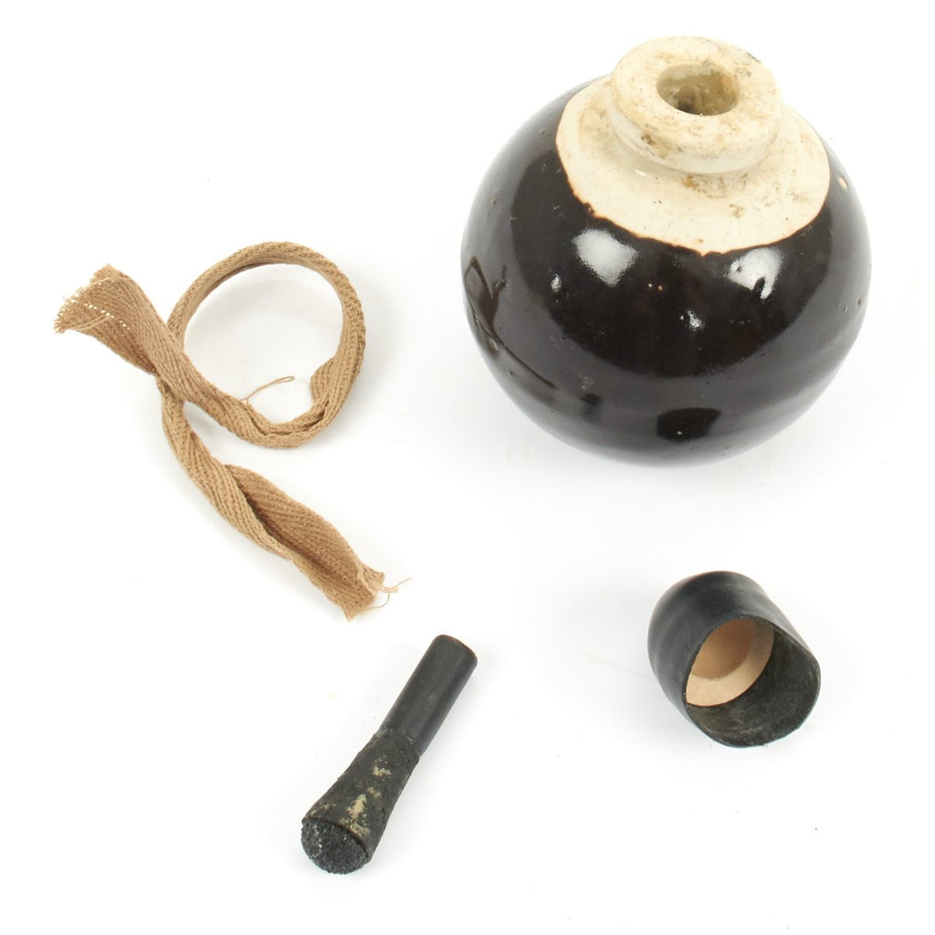 Original Japanese WWII Type 4 Grenade Ceramic Grenade in Brown Inert