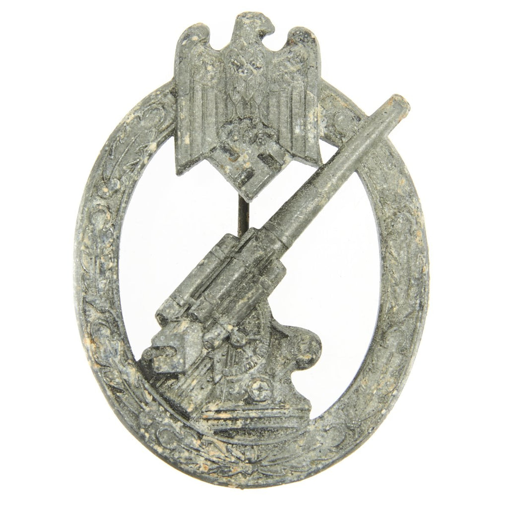 Original German WWII Army Heer Flak Artillery Badge by Herman Aurich Original Items