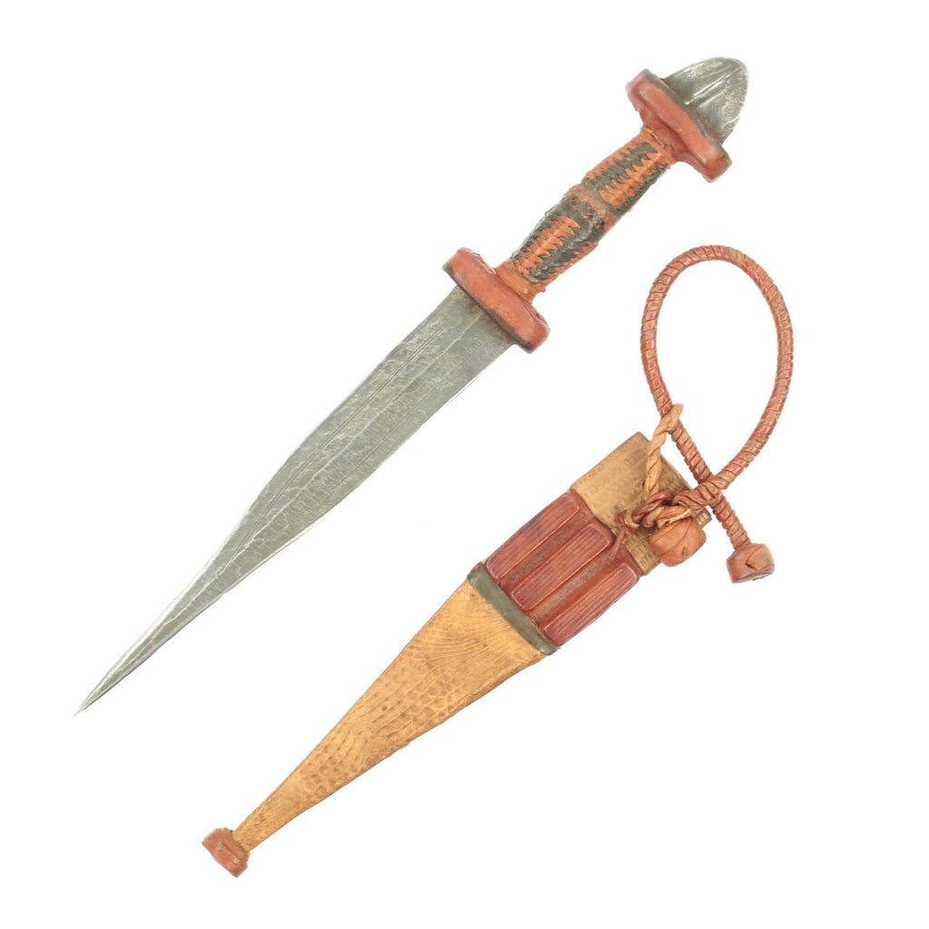 Original Sudanese Mahdi Dervish Arm Dagger with Leather Scabbard and Arm Loop - Circa 1885 Original Items