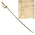 Original Early Prussian NCO Sidearm circa 1740 with Later Family Document Dated 1795 Original Items