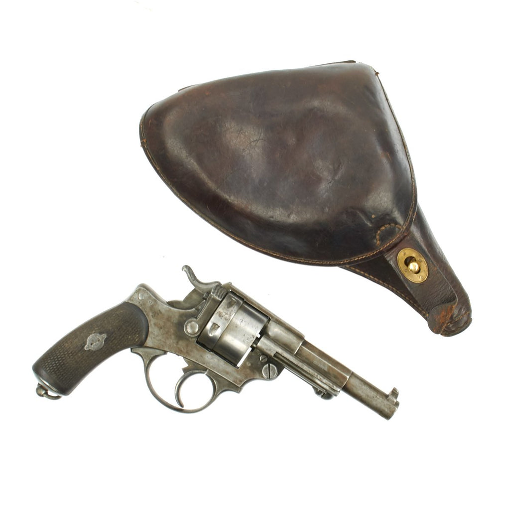 Original French Model MAS 1873 11mm Revolver Dated 1876 with Original Holster - Serial Number G8684 Original Items