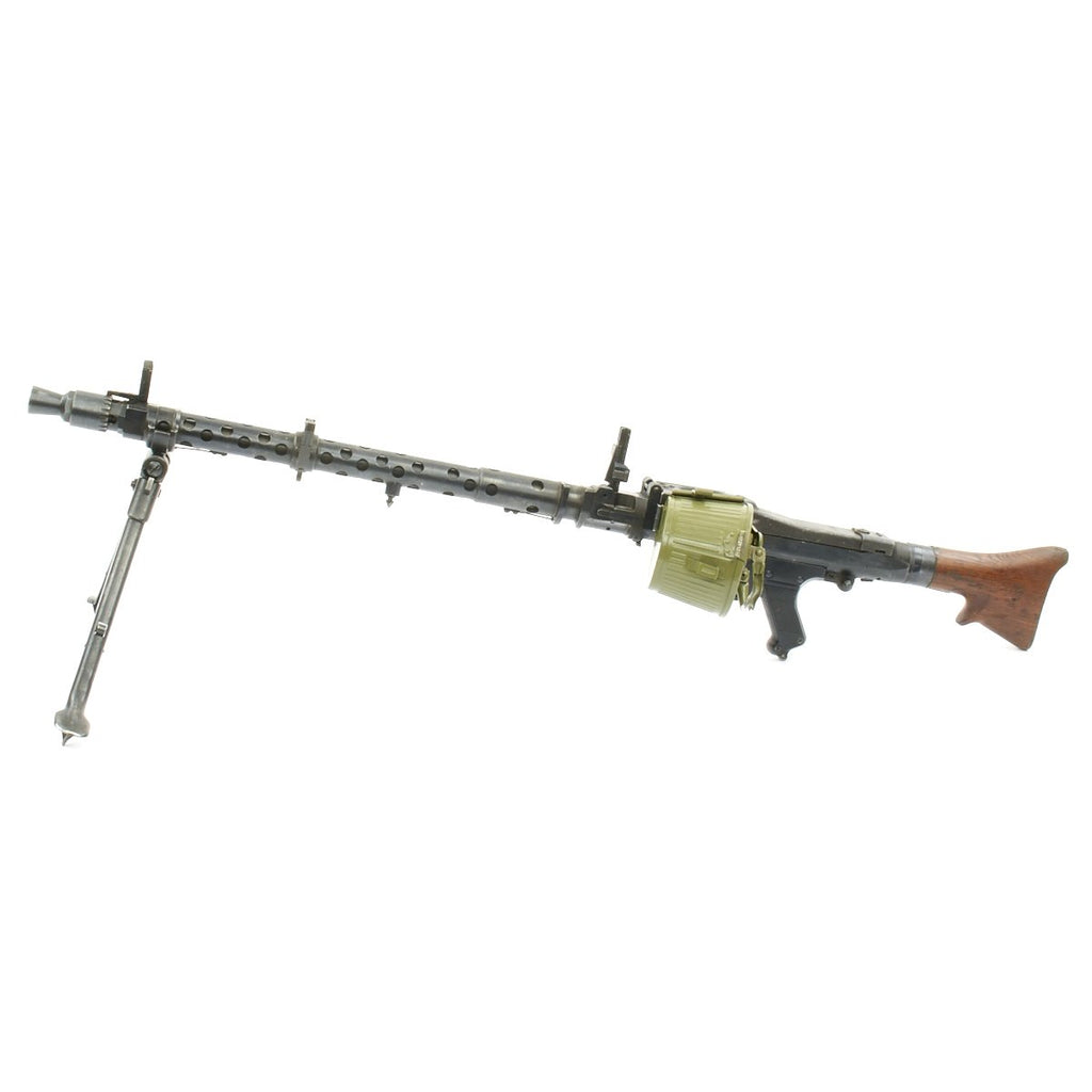 Original German WWII MG 34 Display Machine Gun with Basket Carrier - marked dot 1944 Original Items