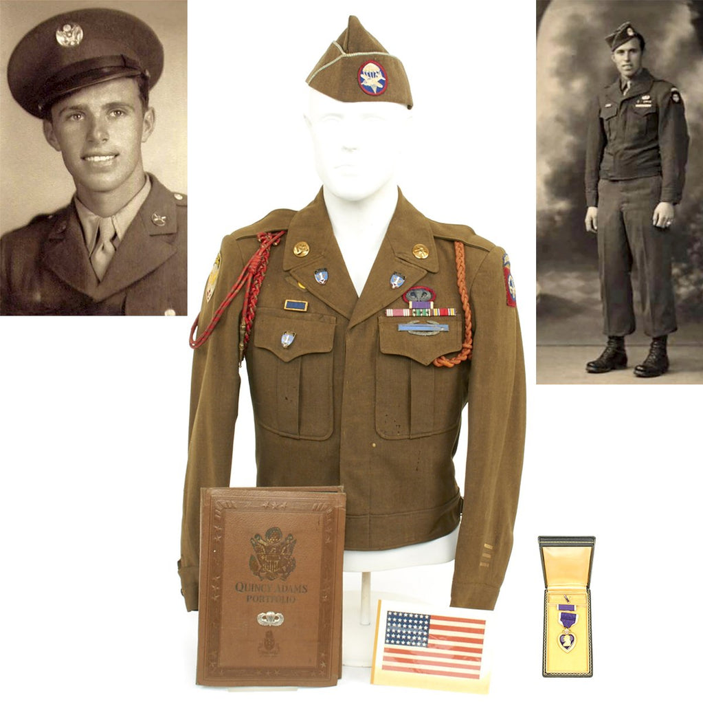Original U.S. WWII 505th Parachute Infantry Regiment Purple Heart Named Grouping Original Items