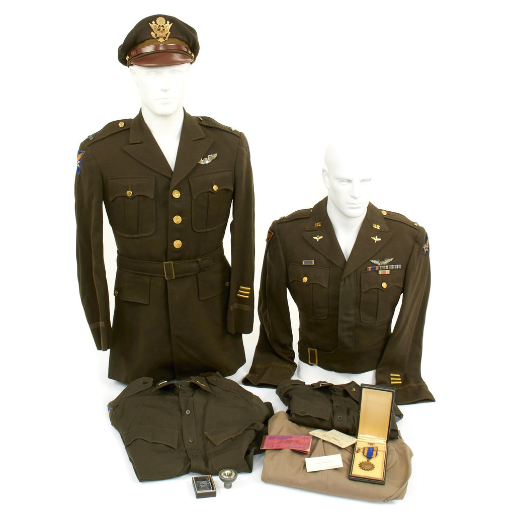 Original U.S. WWII 12th Air Force Named Pilot Grouping with Air Medal Original Items