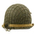 Original U.S. WWII 1944 M1 McCord Front Seam Swivel Bale Helmet with Firestone Liner and Net Original Items