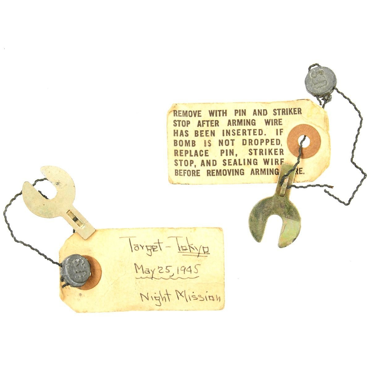 Original U.S. WWII Bombing of Tokyo B-29 Bomber Bombardier Fuse