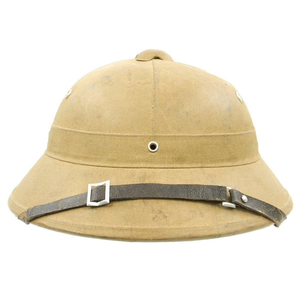 Original Vietnam War North Vietnamese Army Viet Cong Pith Sun Helmet with Label Original Items