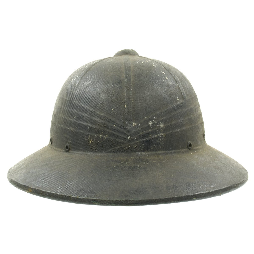 Original U.S. Vietnam War 1969 Dak Seang Camp Pressed Fiber Sun Helmet Original Items