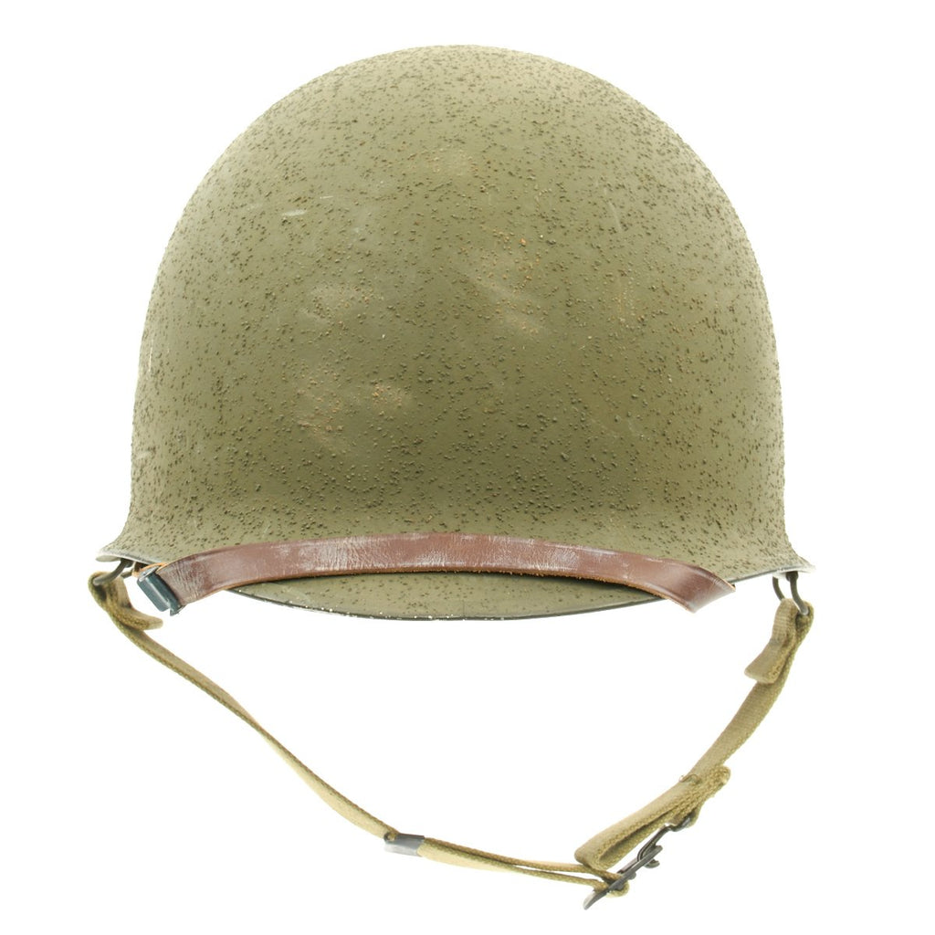Original U.S. WWII 1944 Unissued M1 McCord Front Seam Swivel Bale Helmet with Westinghouse Liner Original Items