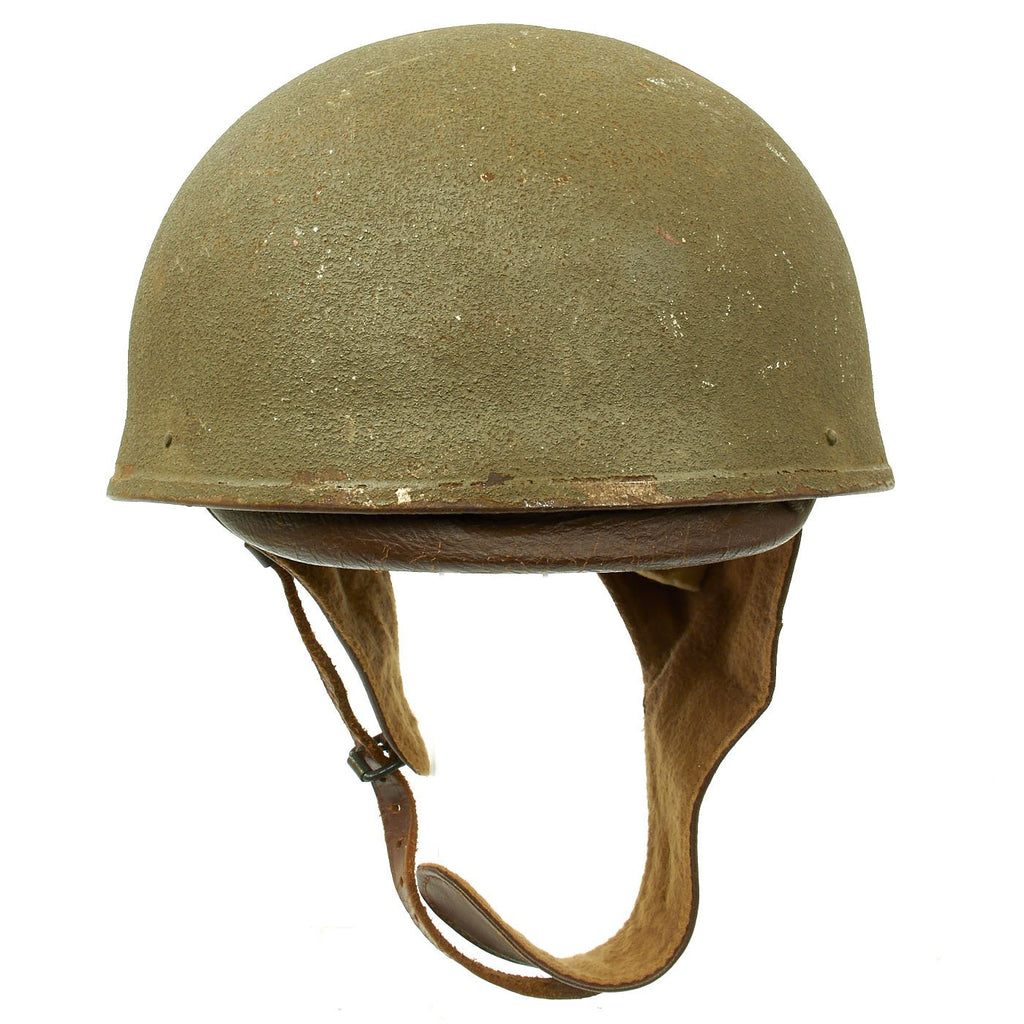 Original WWII British MkI Dispatch Rider Helmet by Briggs Motor Bodies in Size 7 1/2 -  dated 1942 Original Items