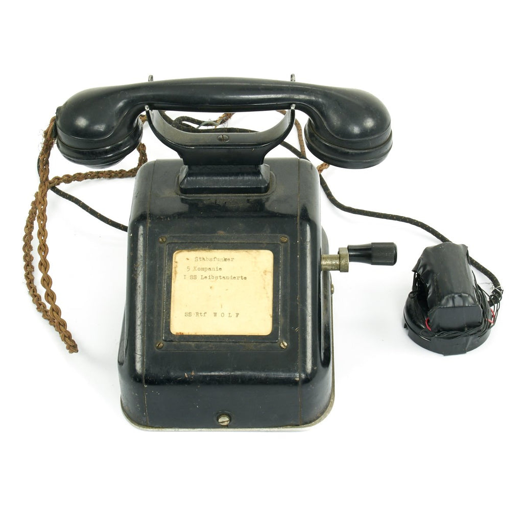 Original German WWII SS Marked Telephone by Riener of Munich Original Items