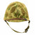 Original U.S. WWII 1943 M1 McCord Swivel Bale Helmet with 2nd Pattern USMC HBT Camo Cover and Westinghouse Liner Original Items
