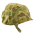 Original U.S. WWII 1943 M1 McCord Swivel Bale Helmet with 2nd Pattern USMC HBT Camo Cover and Westinghouse Liner Original Items