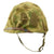 Original U.S. WWII 1943 M1 McCord Swivel Bale Helmet with 2nd Pattern USMC HBT Camo Cover and Westinghouse Liner Original Items