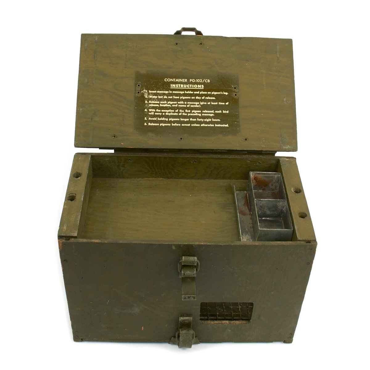 Original U.S. WWII Army Carrier Pigeon Carrier PG-102/CB with