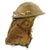Original British WWII 1944 Brodie MkII Helmet Snow Camouflage with 1942 Gas Cape Original Items