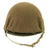 Original U.S. WWII M1 McCord Front Seam Swivel Bale Westinghouse Liner Helmet with Net and Instructions Original Items
