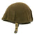 Original U.S. WWII M1 McCord Front Seam Swivel Bale Westinghouse Liner Helmet with Net and Instructions Original Items