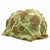 Original U.S. WWII 1944 M1 Schlueter Swivel Bale Helmet with Westinghouse Liner and Korean War USMC Cover Original Items