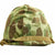 Original U.S. WWII 1944 M1 Schlueter Swivel Bale Helmet with Westinghouse Liner and Korean War USMC Cover Original Items