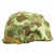 Original U.S. WWII 1944 M1 Schlueter Swivel Bale Helmet with Westinghouse Liner and Korean War USMC Cover Original Items