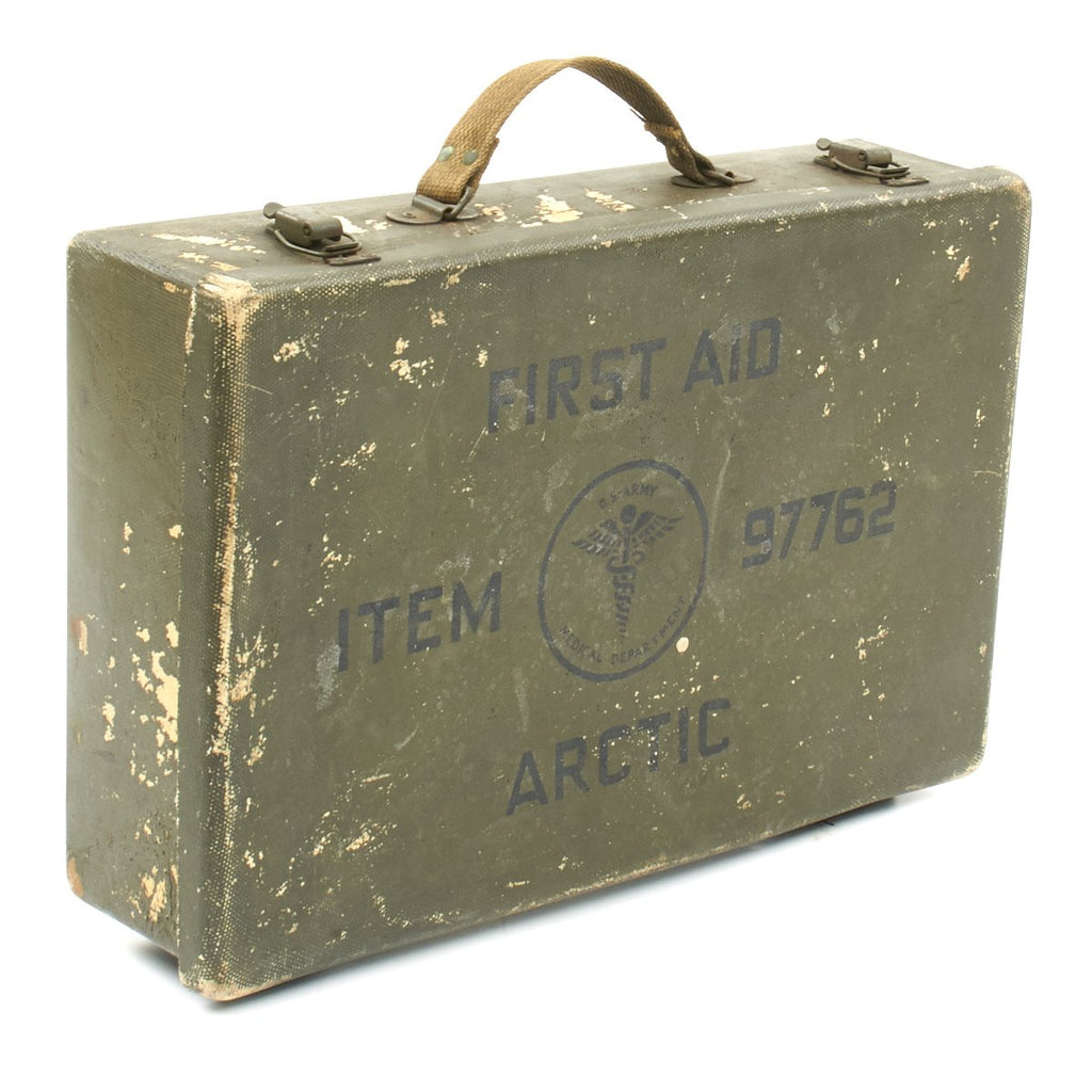 Original U.S. WWII Medical Arcitc First Aid Kit Case Original Items