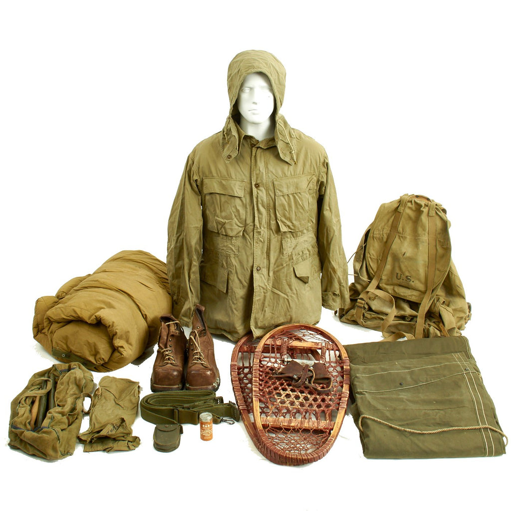 Original U.S. WWII 10th Mountain Division Alpine Equipment Grouping Original Items