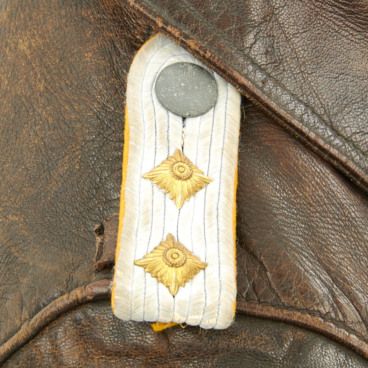 Original German WWII Luftwaffe Hauptmann Pilot Leather Flight Jacket ...
