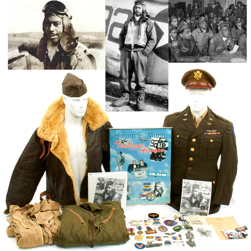 Original U.S. WWII Tuskegee Airmen Pilot Lt. Colonel Hiram Mann Named Grouping - 332nd Fighter Group Original Items