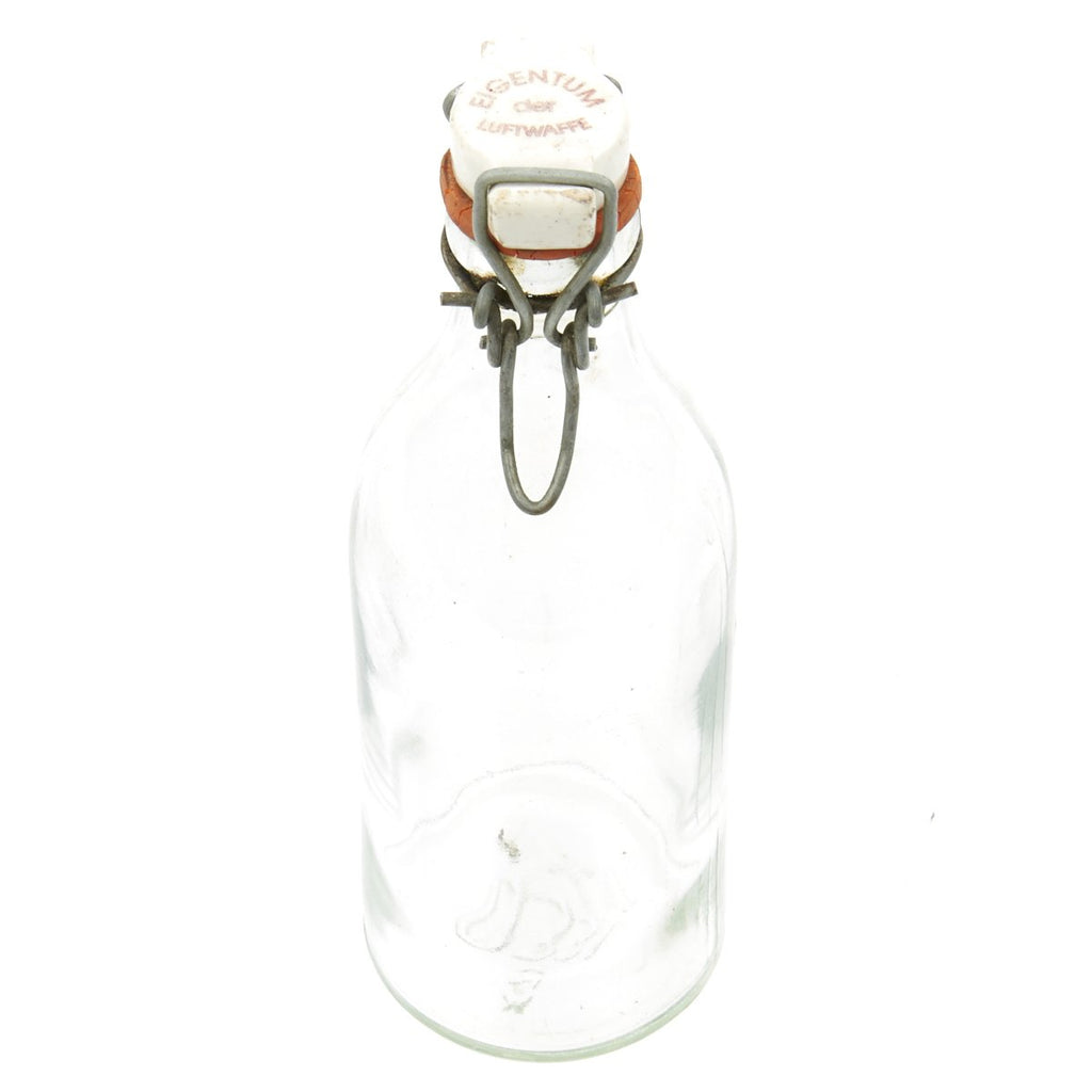 Original German WWII Luftwaffe Marked Beer or Wine Bottle - Marked Property of Luftwaffe Original Items