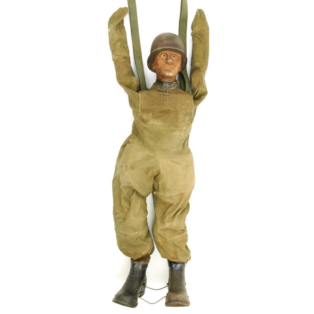 Original U.S. WWII Paradummy Gummipuppen Paratrooper Decoy Rupert Doll International Military Antiques Original U.S. WWII Paradummy Gummipuppen Paratrooper Decoy Rupert Doll International Military Antiques