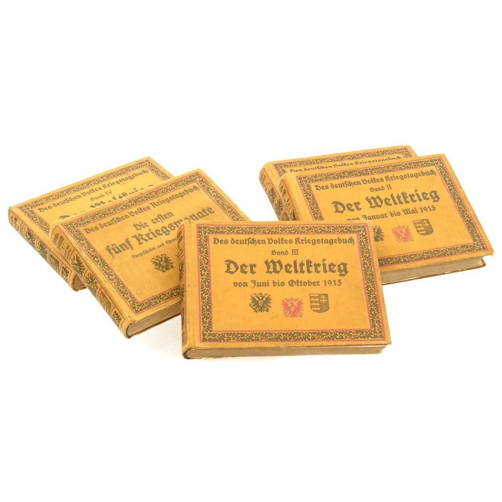 Original Imperial German WWI German People's War Diary in 5 Volumes - Des Deutschen Volkes Kriegstagebuch Original Items